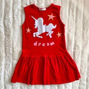 Dirty Laundry red unicorn Dream Dress Girl 2 2T